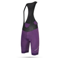 Cycling Purple Bib Shorts – Padded Performance with K10 Graphene Chamois for Long Rides | Nomad Vélo