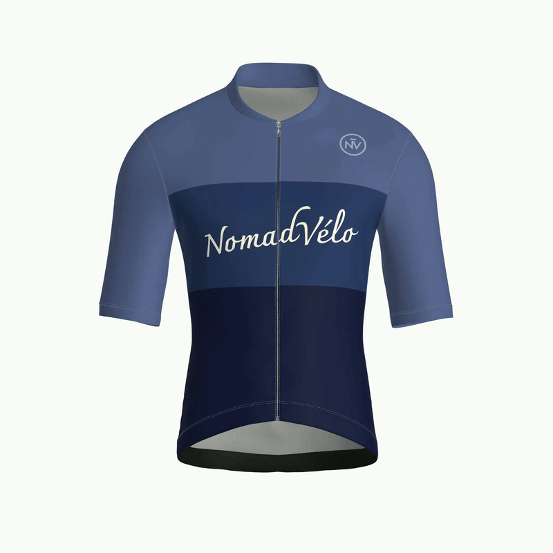 Minimal Navy Short Sleeve Jersey | Nomad Vélo
