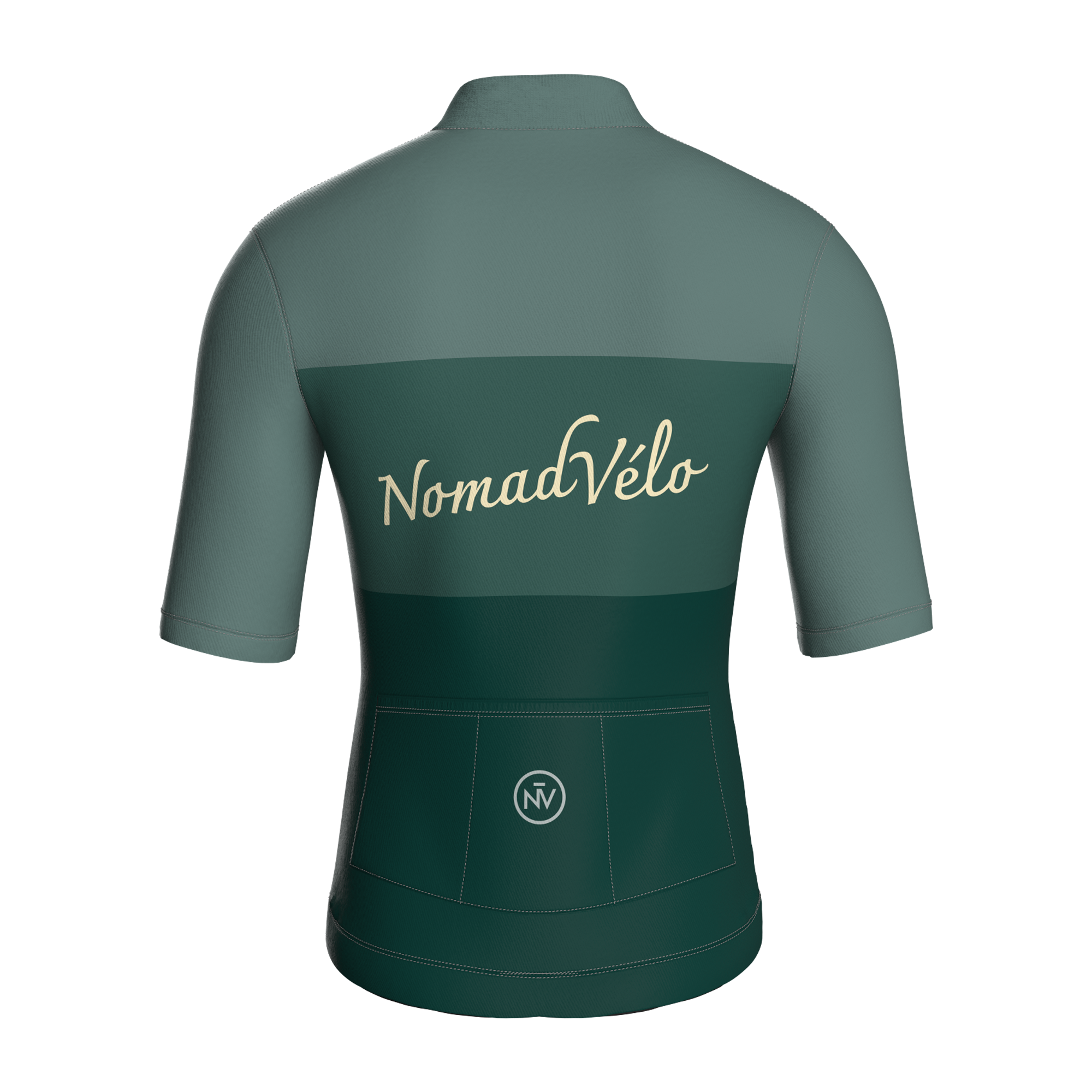 Minimal Green Short Sleeve Jersey | Nomad Vélo