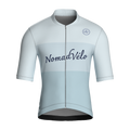 Minimal Light Blue Short Sleeve Jersey | Nomad Vélo