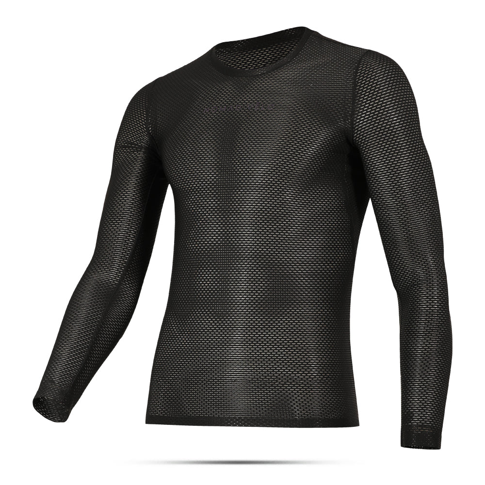 Cycling Black Base Layer – Long Sleeve Breathable Underwear | Nomad Vélo