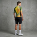 Yellow Fractal Aero Cycling Jersey