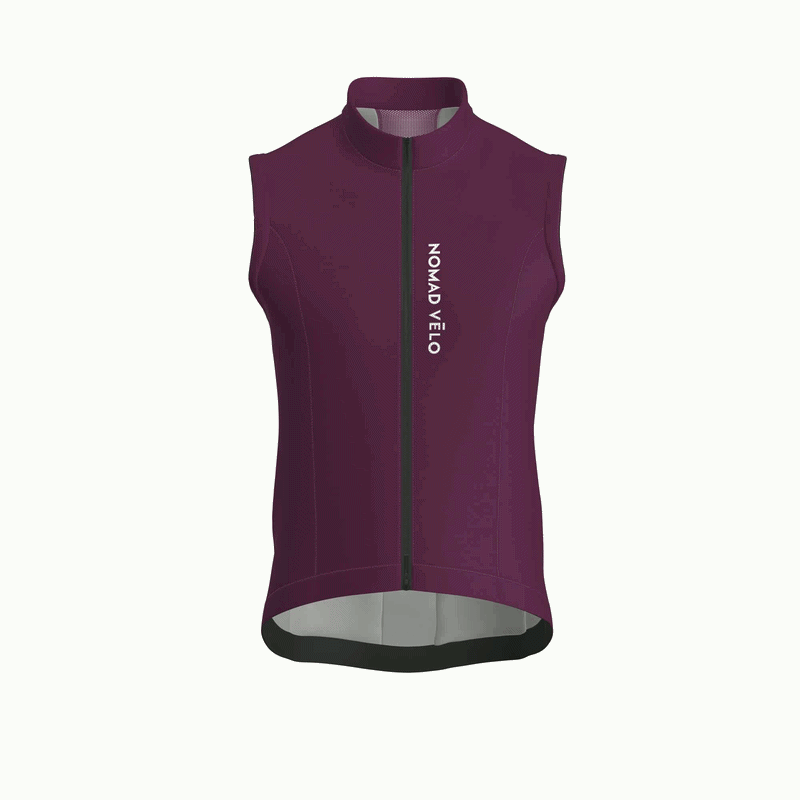 Burgundy Nomad Windproof Cycling Vest