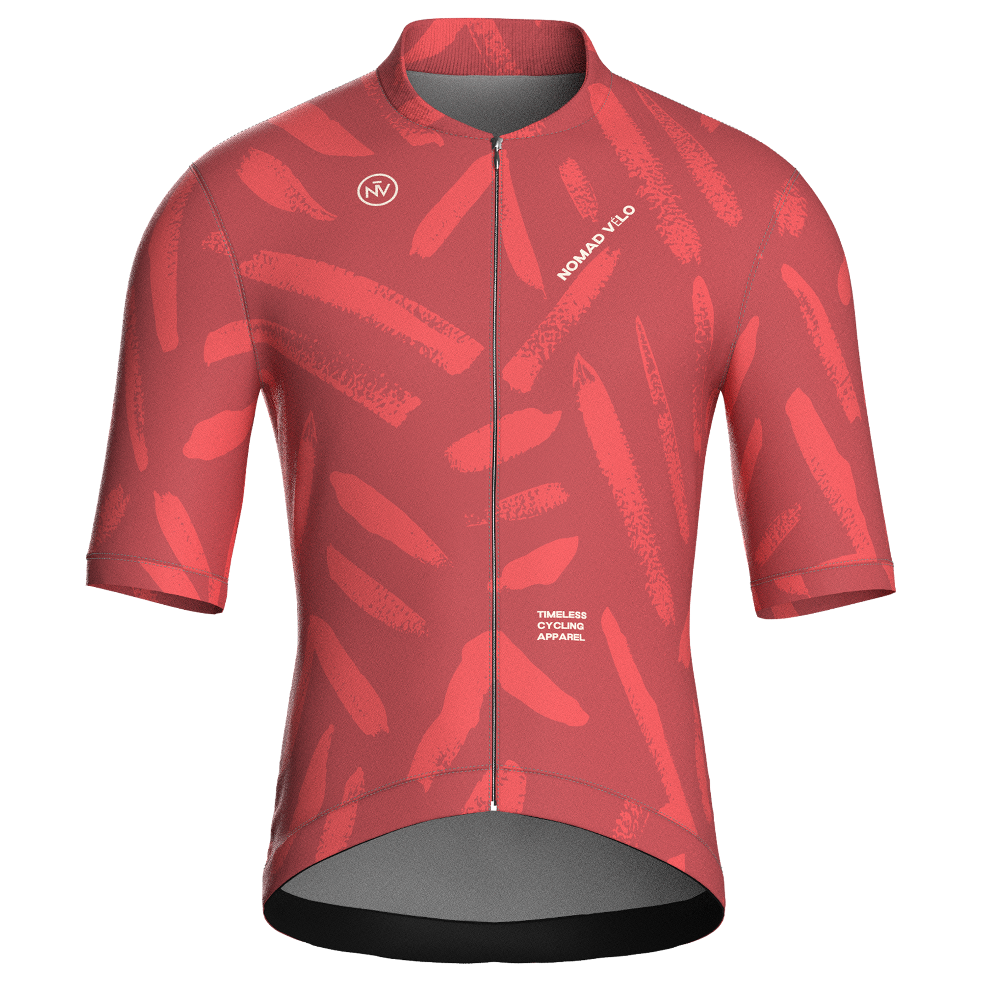 Brushstroke Red Jersey – Cycling Short Sleeve Race Fit