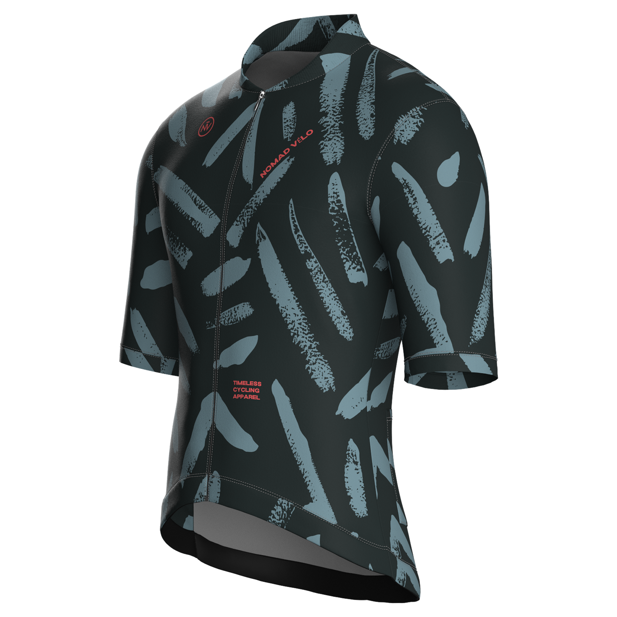 Brushstroke Slate Jersey – Cycling Short Sleeve Race Fit