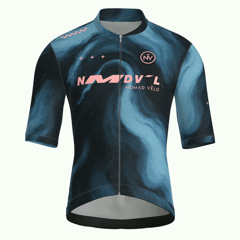 Marble Navy Jersey – Cycling Short Sleeve Race Fit