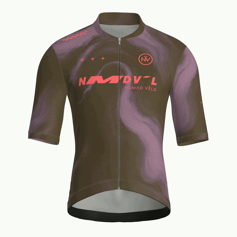 Marble Brown Jersey – Cycling Short Sleeve Race Fit Road Training