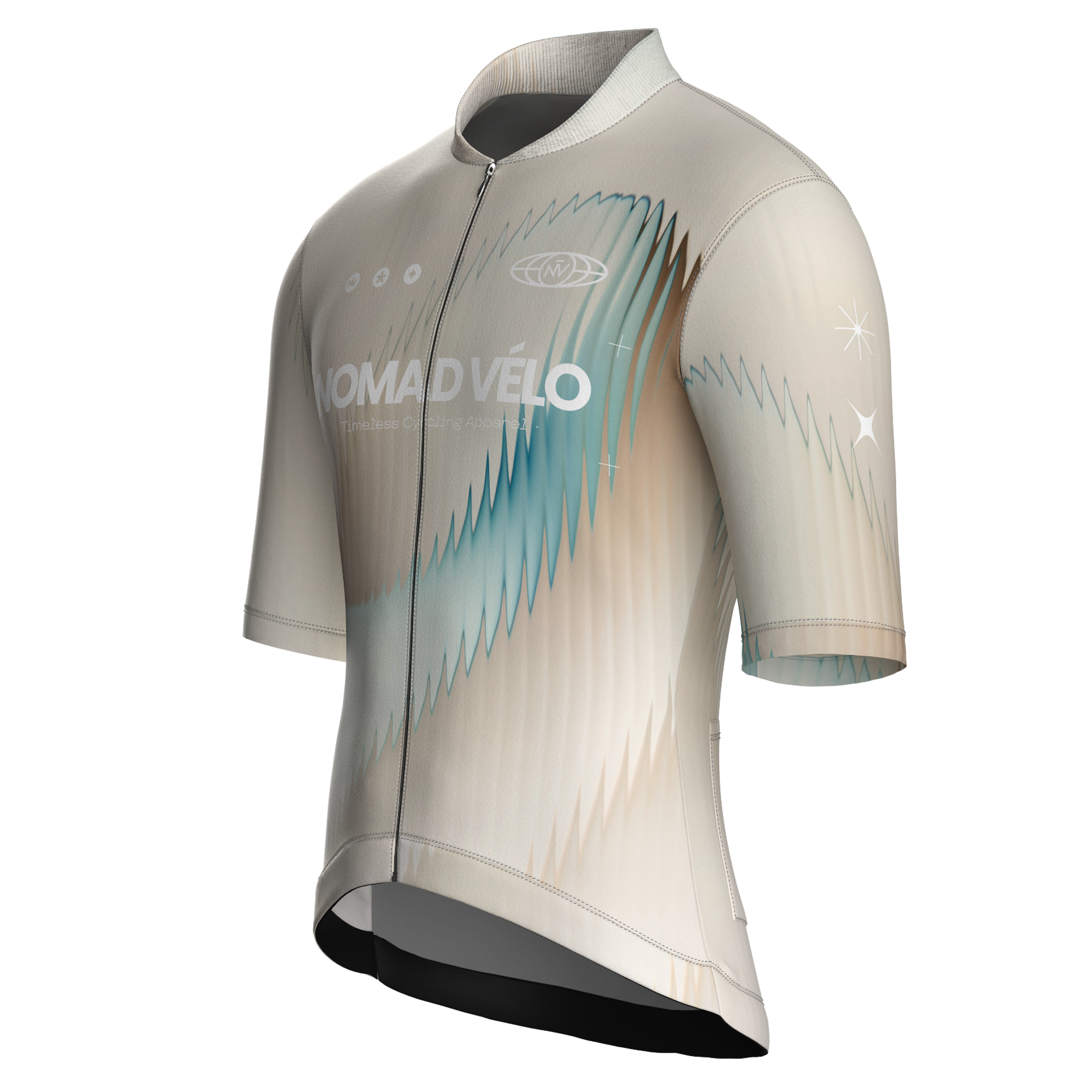 Aurora Cream Jersey – Cycling Short Sleeve Race Fit