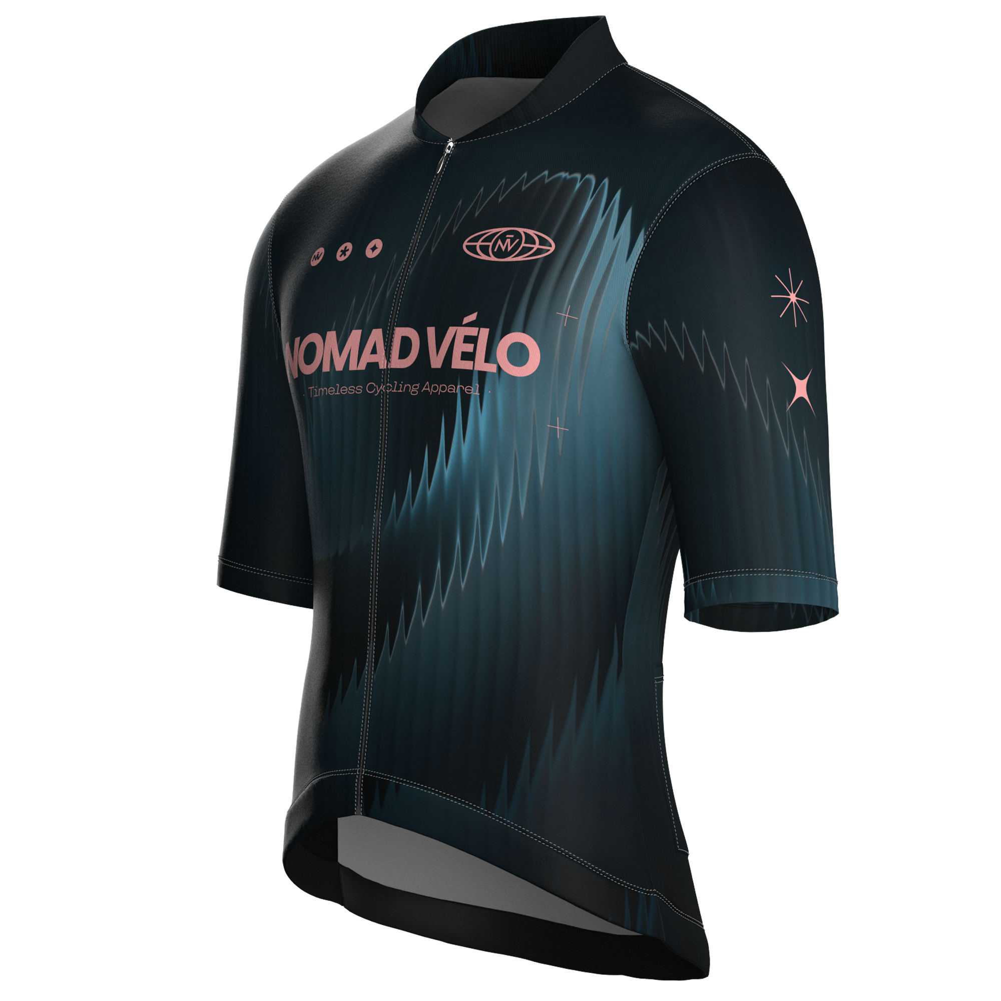 Aurora Black Jersey – Cycling Short Sleeve Race Fit