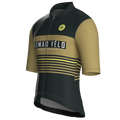 Retro Stripe Forest Jersey – Cycling Short Sleeve Race Fit