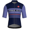 Retro Stripe Navy Jersey – Cycling Short Sleeve Race Fit