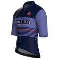 Retro Stripe Navy Jersey – Cycling Short Sleeve Race Fit