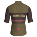 Retro Stripe Khaki Jersey – Cycling Short Sleeve Race Fit