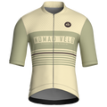 Retro Stripe Sand Jersey – Cycling Short Sleeve Race Fit Road Training | Nomad Vélo