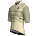 Retro Stripe Sand Jersey – Cycling Short Sleeve Race Fit Road Training | Nomad Vélo