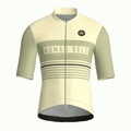 Retro Stripe Sand Jersey – Cycling Short Sleeve Race Fit Road Training | Nomad Vélo