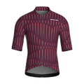 Pinstripe Burgundy Jersey – Cycling Short Sleeve Race Fit