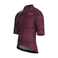 Pinstripe Burgundy Jersey – Cycling Short Sleeve Race Fit