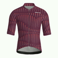 Pinstripe Burgundy Jersey – Cycling Short Sleeve Race Fit