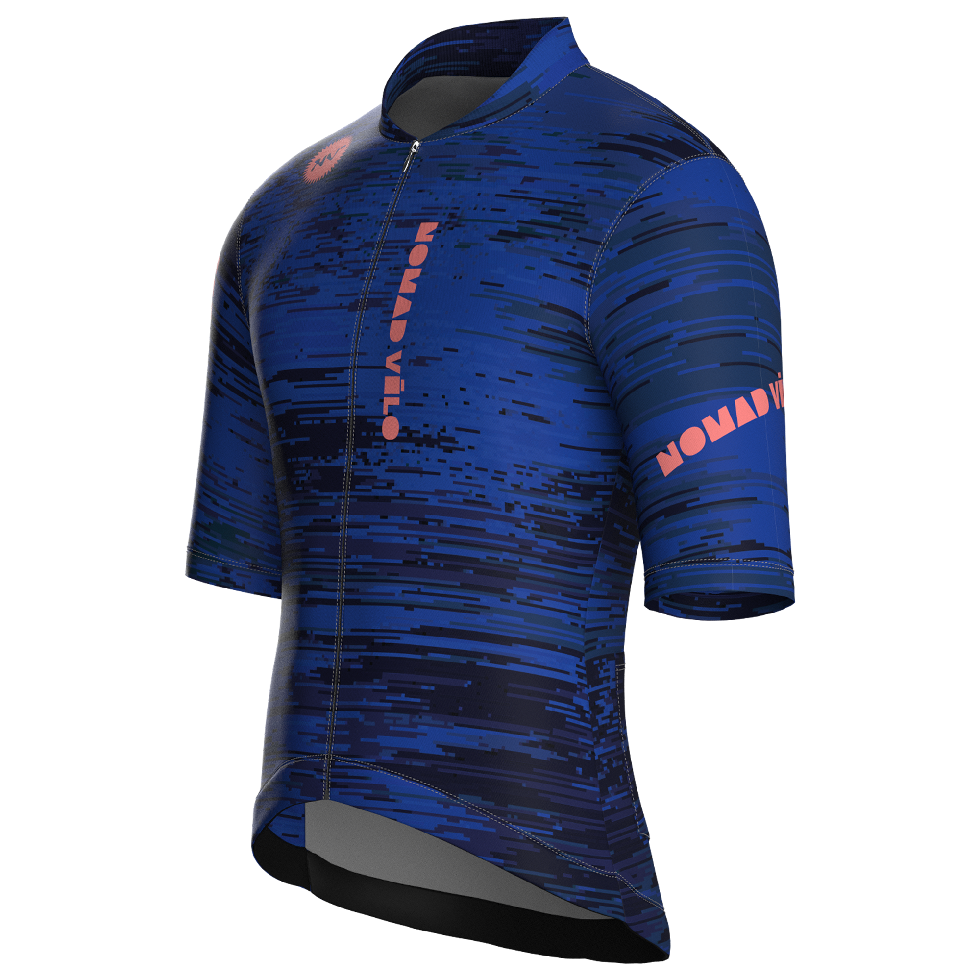 Glitch Blue Jersey – Cycling Short Sleeve Race Fit