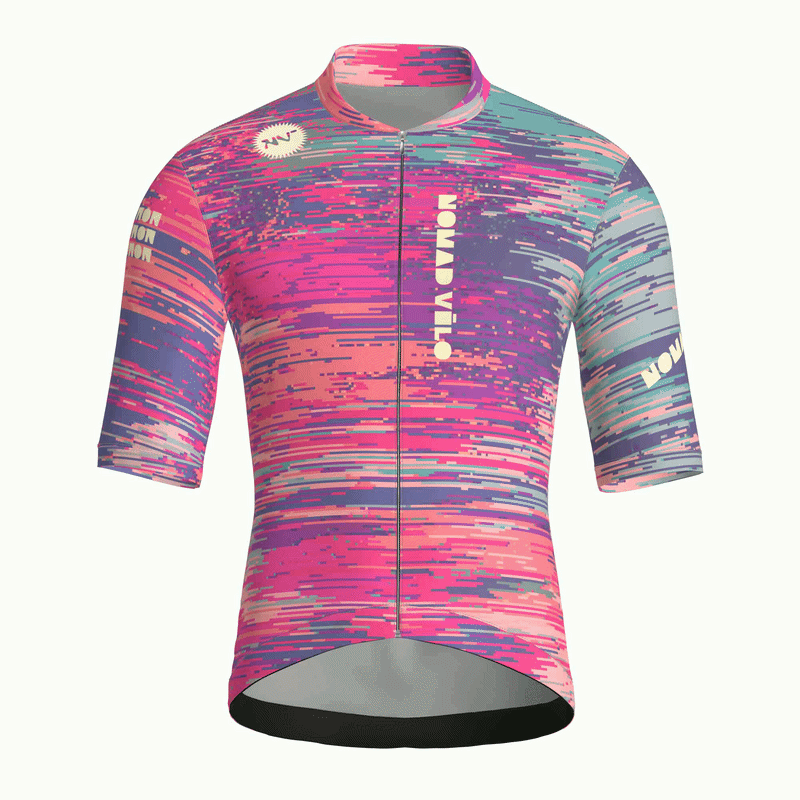 Glitch Pink Jersey – Cycling Short Sleeve Race Fit
