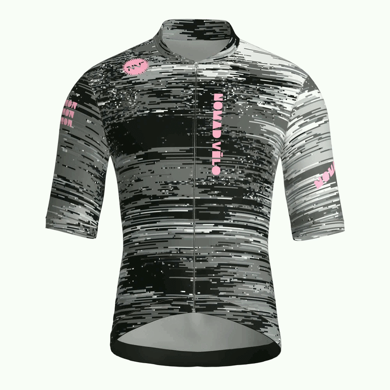 Glitch Grey Jersey – Cycling Short Sleeve Race Fit