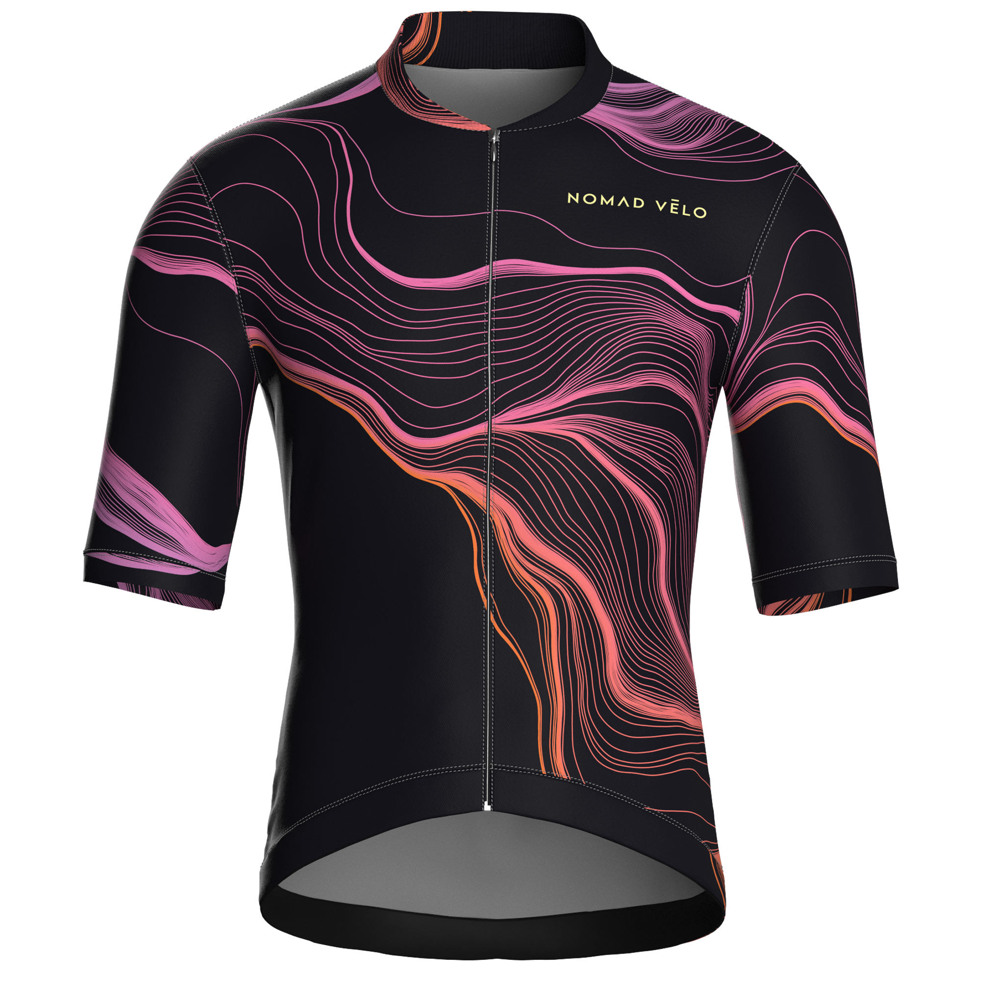 Contour Black Jersey – Cycling Short Sleeve Race Fit