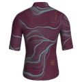 Contour Burgundy Jersey – Cycling Short Sleeve Race Fit