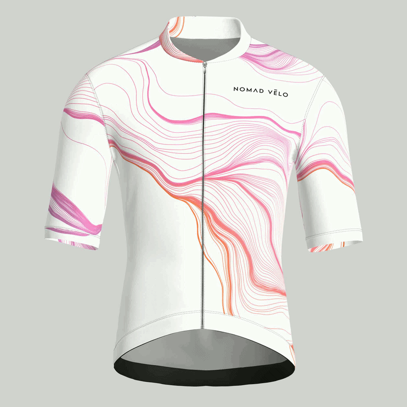 Contour White Jersey – Cycling Short Sleeve Race Fit
