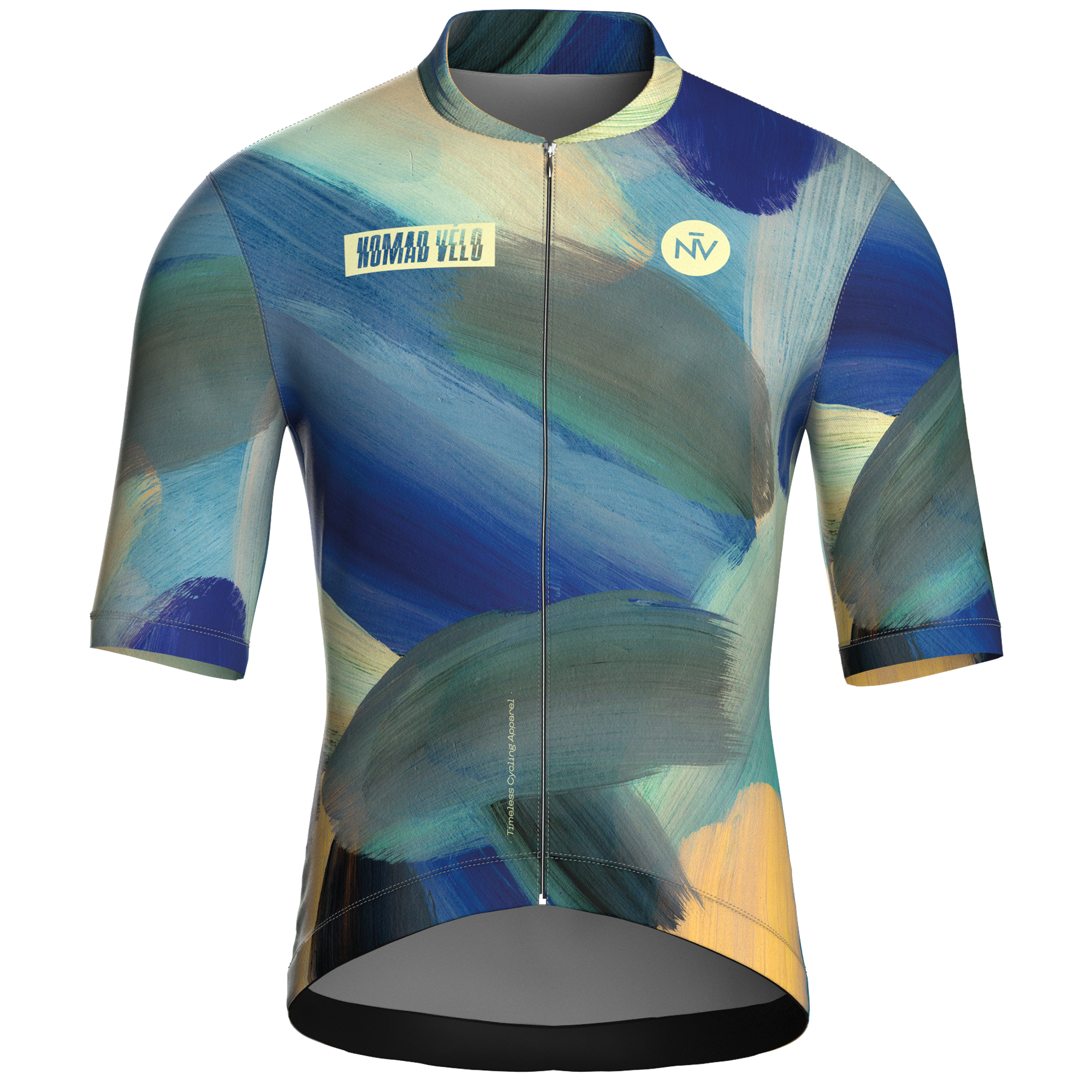 Painterly Blue Jersey – Cycling Short Sleeve Aero Fit Sublimated Artwork