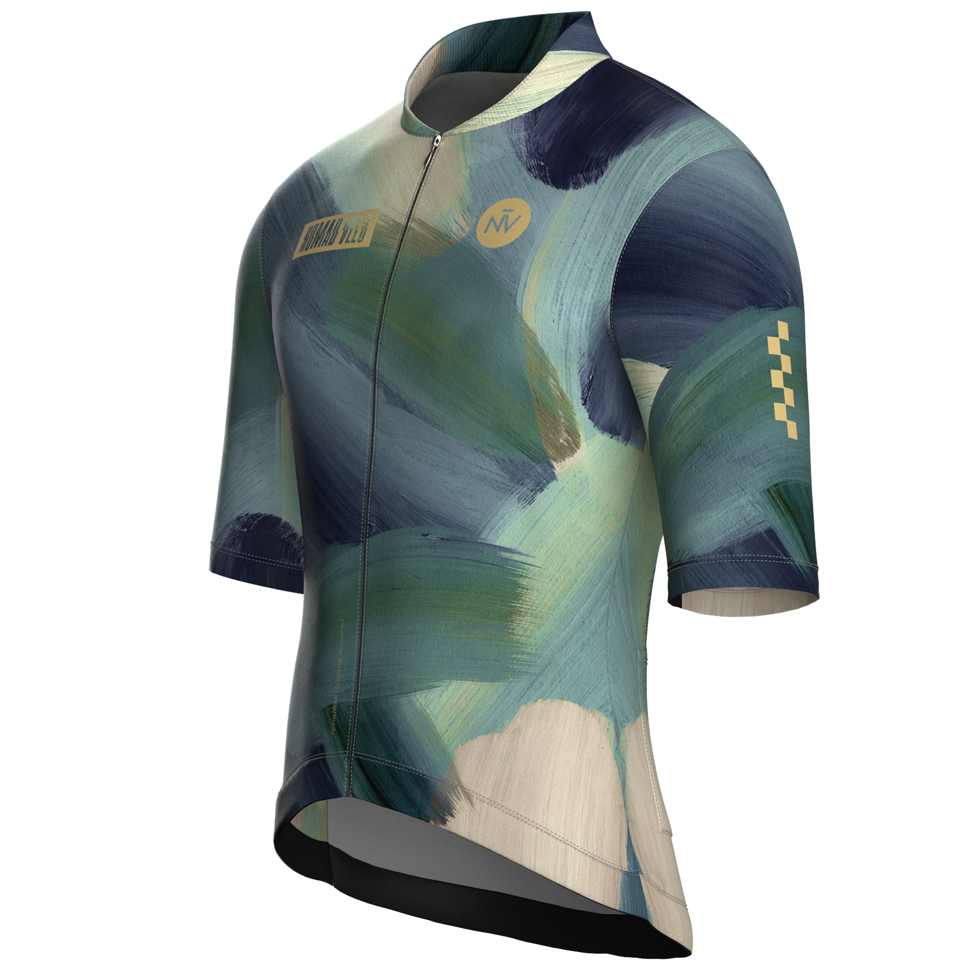 Painterly Sage Jersey – Cycling Short Sleeve Aero Fit Sublimated Artwork