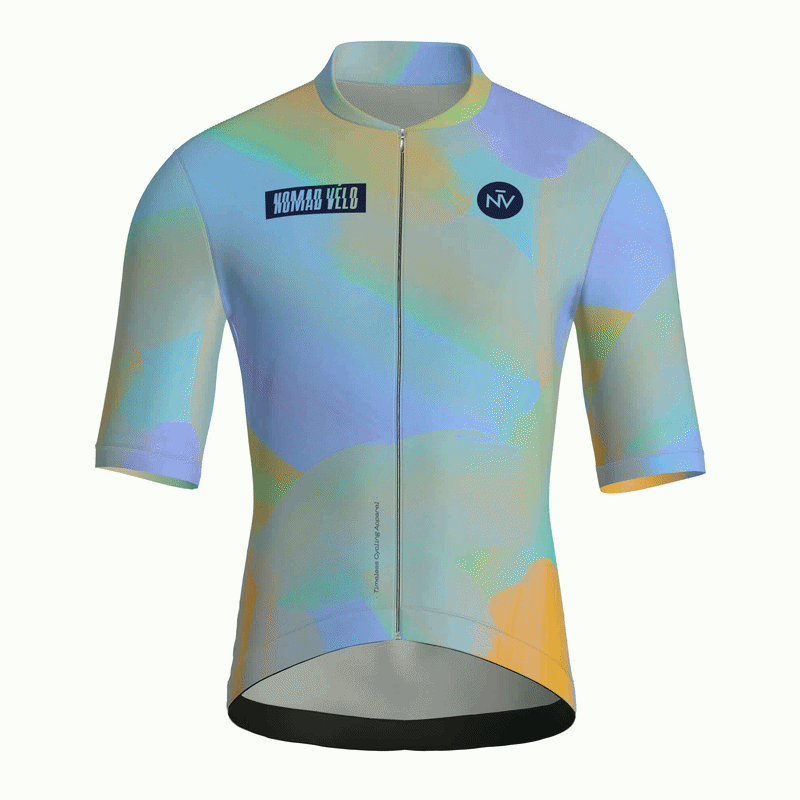 Painterly Pastel Jersey – Cycling Short Sleeve Aero Fit Iridescent Artwork