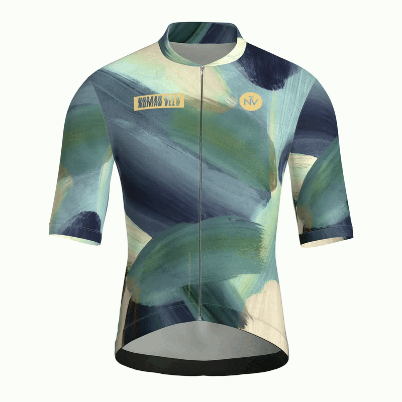 Painterly Sage Jersey – Cycling Short Sleeve Aero Fit Sublimated Artwork