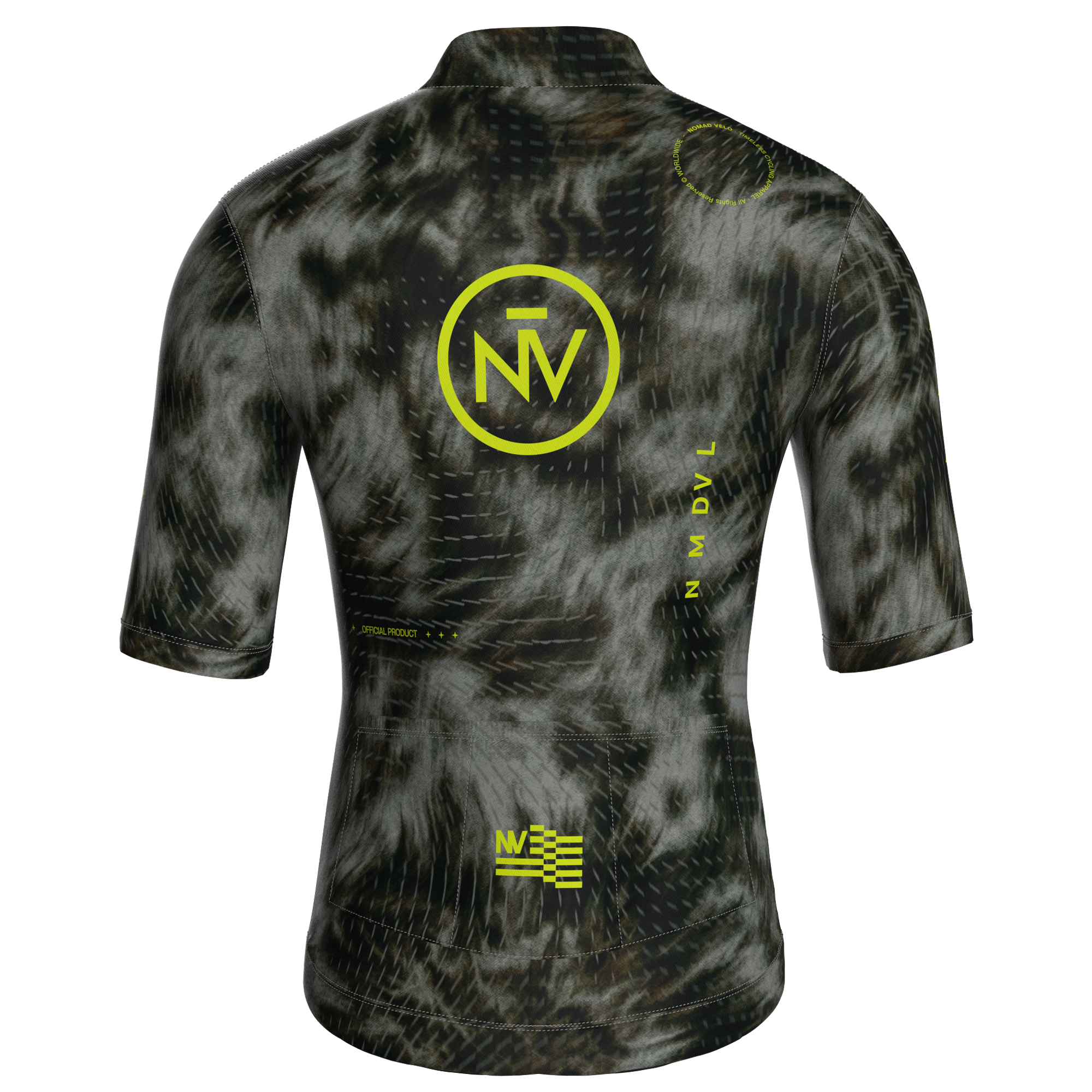 Phantom Olive Fluor Jersey – Cycling Short Sleeve Race Fit Sublimated Artwork