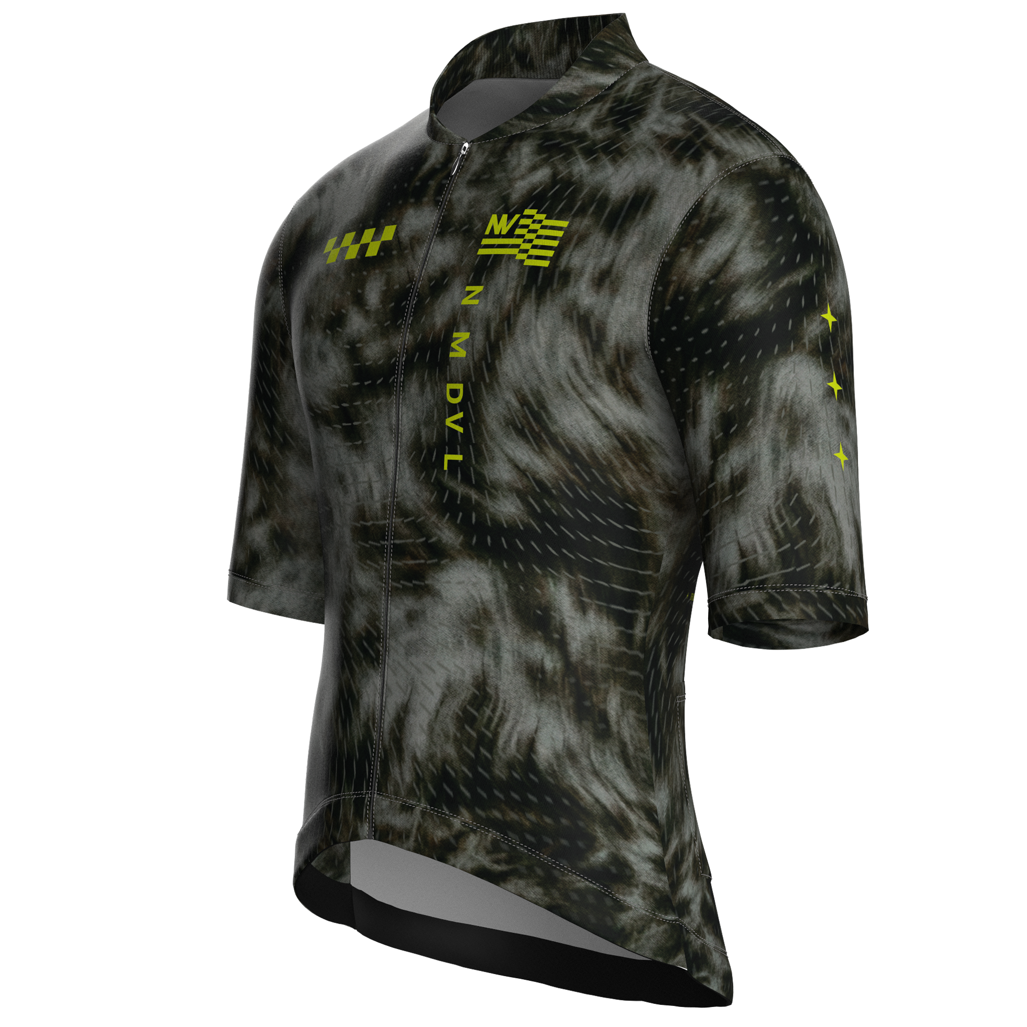 Phantom Olive Fluor Jersey – Cycling Short Sleeve Race Fit Sublimated Artwork