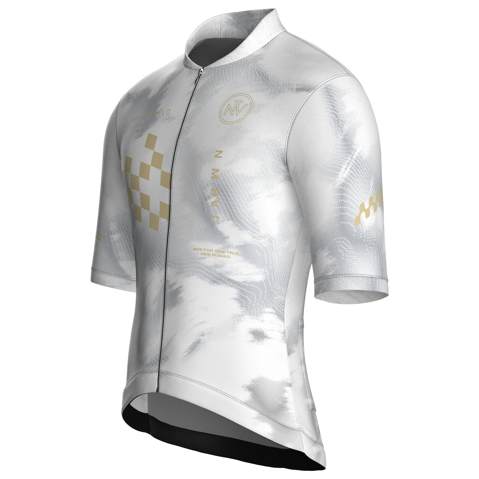 Altitude White Jersey – Cycling Short Sleeve Race Fit