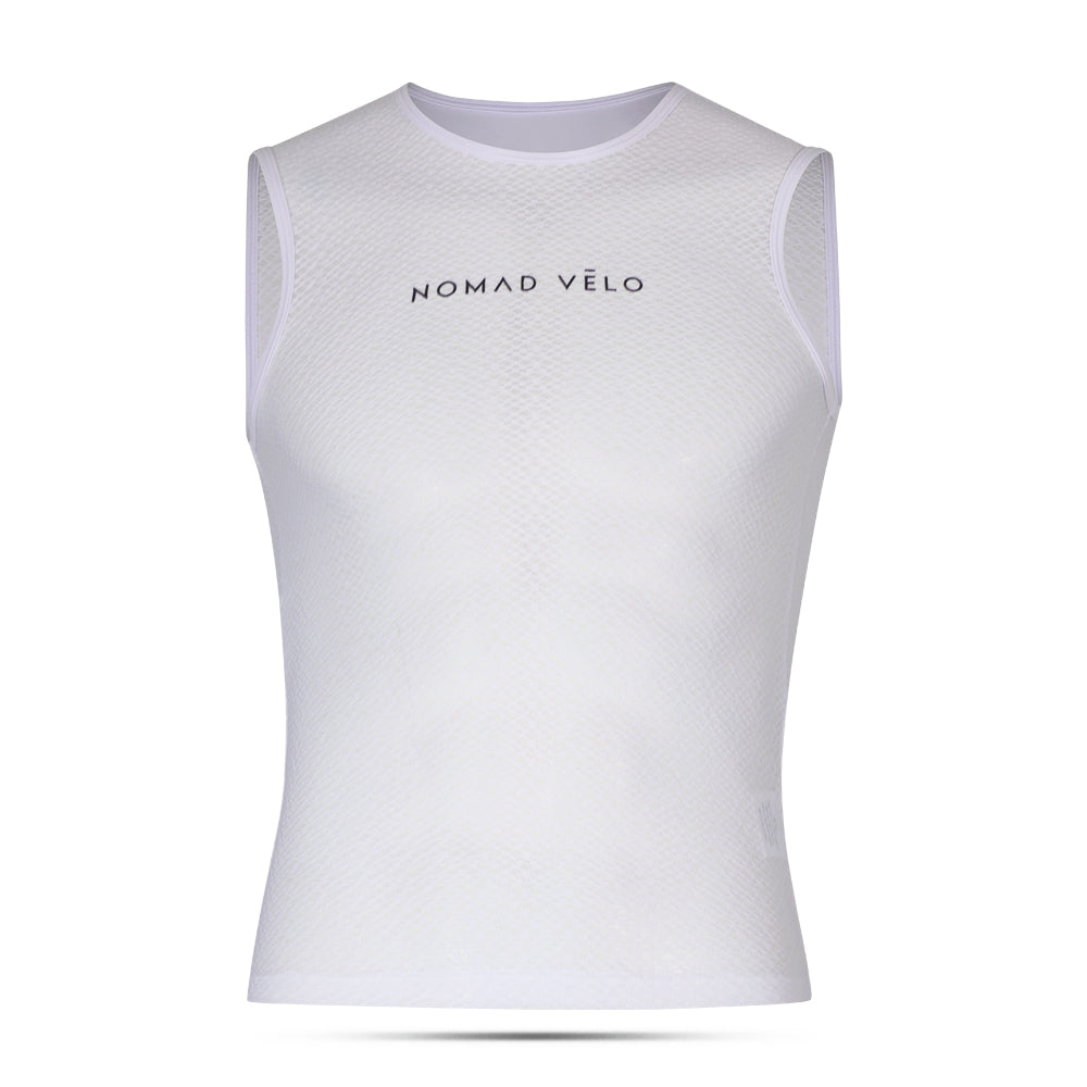 Cycling White Base Layer – Lightweight Breathable Summer Performance Underlayer | Nomad Vélo