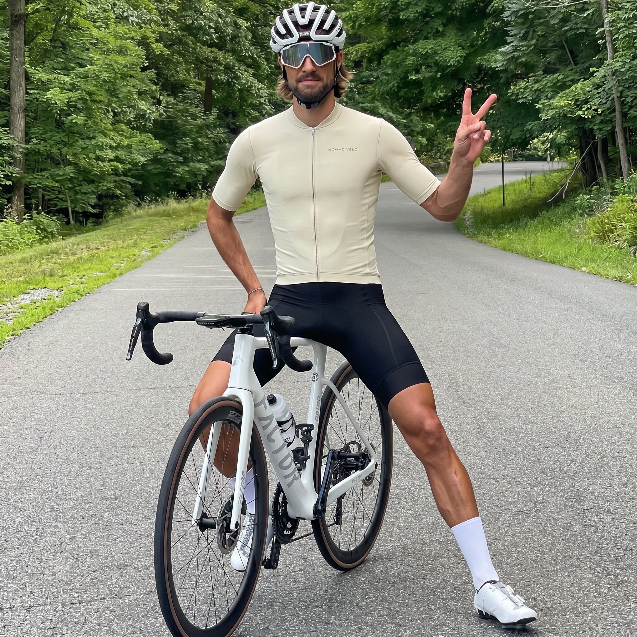 Pure Cream Jersey – Cycling Short Sleeve Race Fit