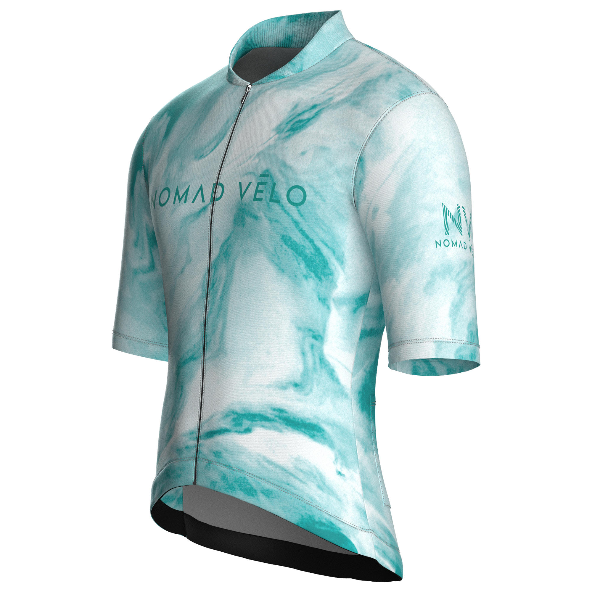 Obsidian Aqua Short Sleeve Jersey | Nomad Vélo