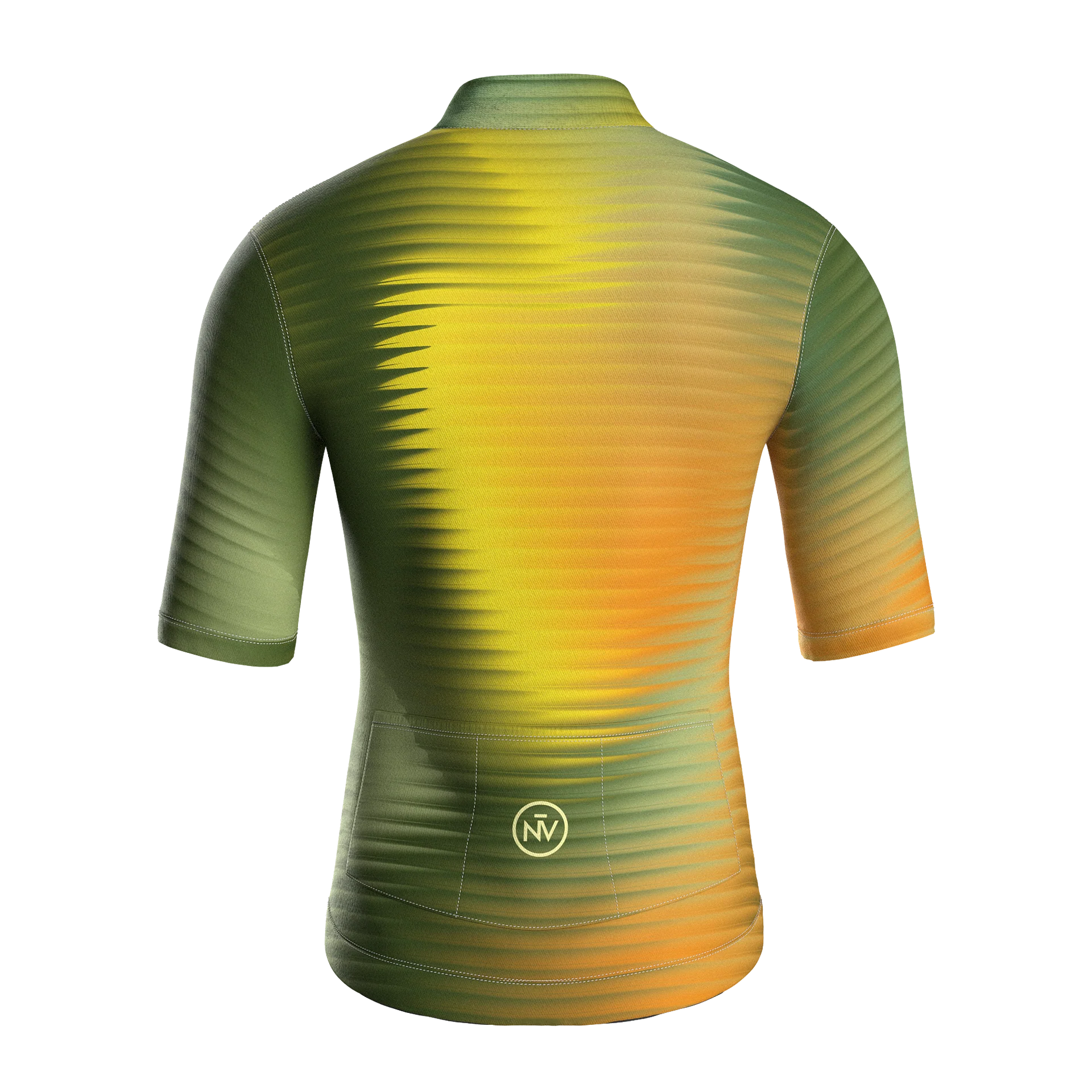 Yellow Fractal Aero Cycling Jersey