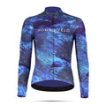 Cycling Pacific Blue Jersey – Long Sleeve Aero Fit for Climbs | Nomad Vélo