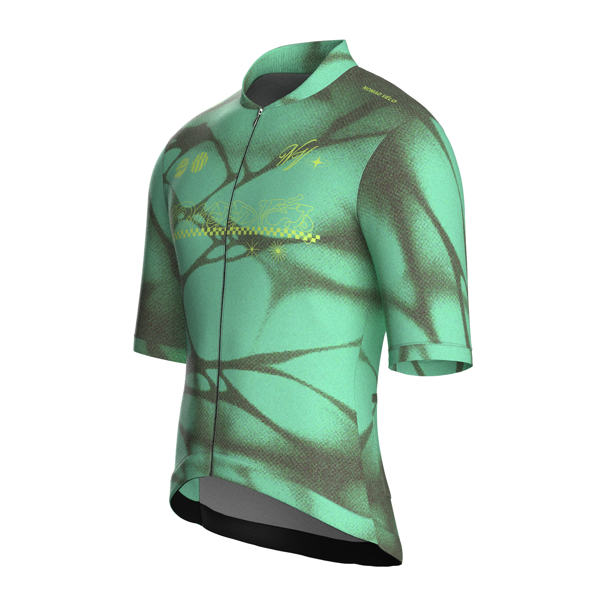 Spider Green Short Sleeve Jersey | Nomad Vélo