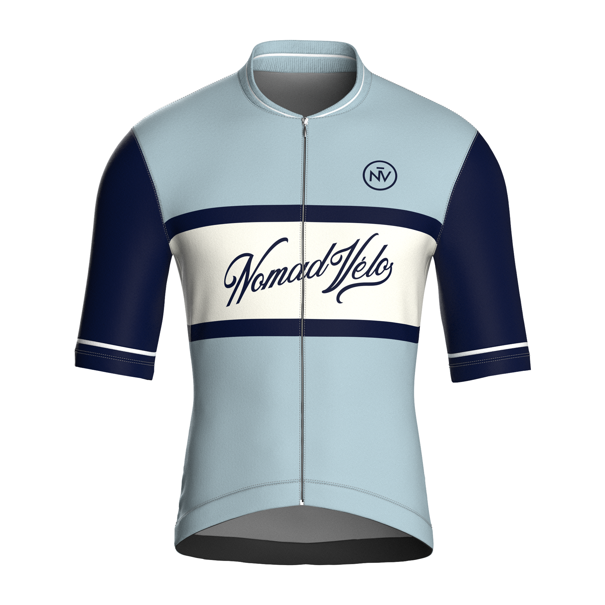 Vintage Turquoise Navy Short Sleeve Jersey | Nomad Vélo