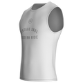 Vintage Soul White Base Layer – Cycling Sleeveless Slim Fit Lightweight