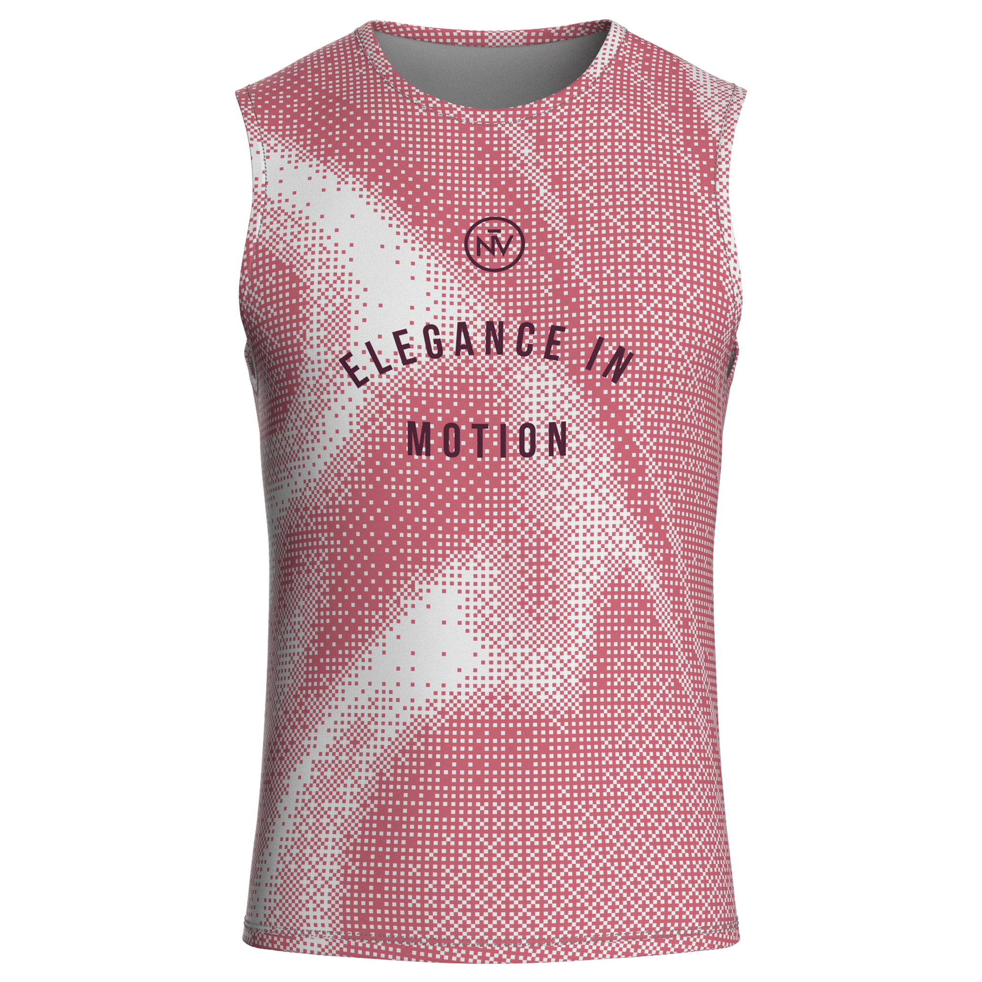 Elegance Red Halftone Base Layer – Cycling Sleeveless Slim Fit Lightweight