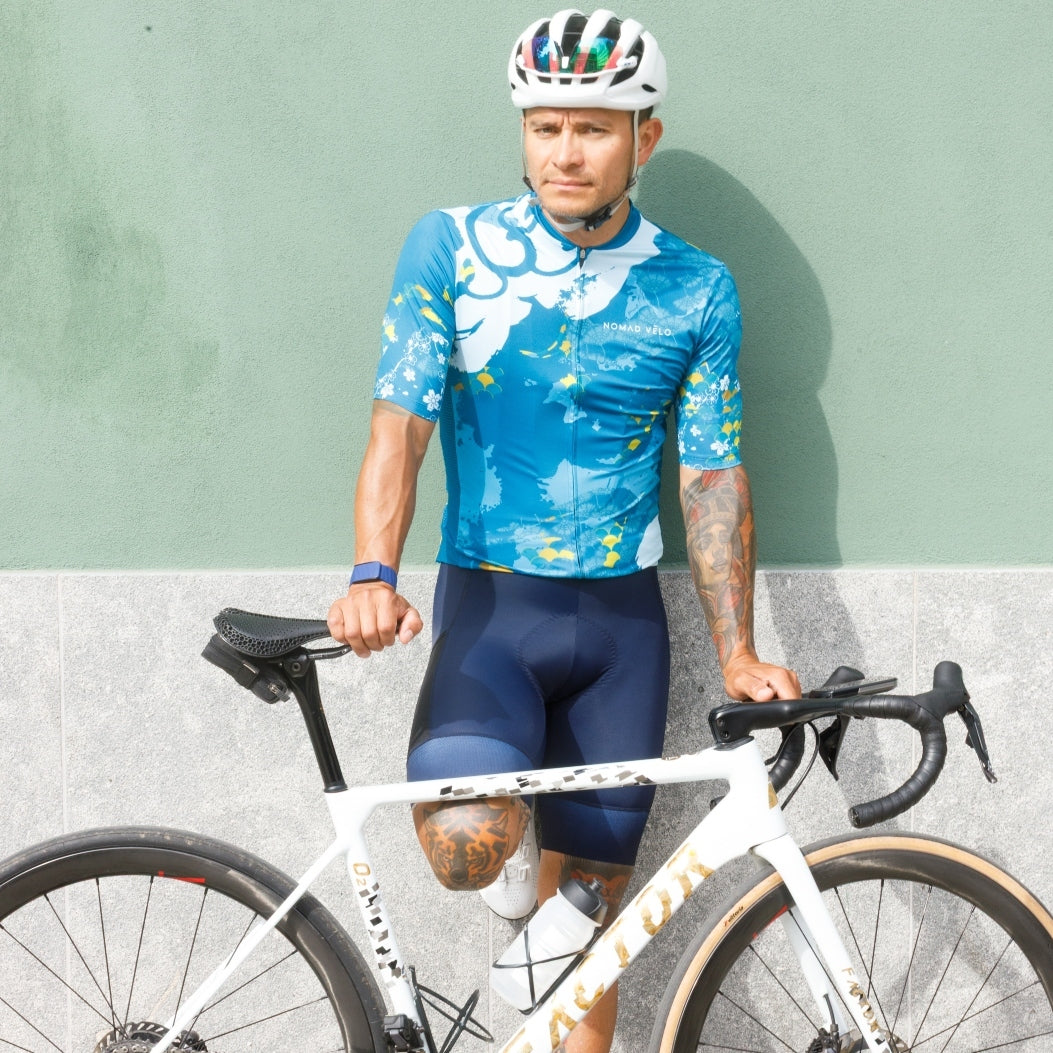 Cycling Navy Blue Bib Shorts – Padded Race-Ready Performance Chamois | Nomad Vélo