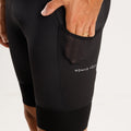 Cycling Black Cargo Shorts – Padded Multi-Pocket Storage Performance | Nomad Vélo