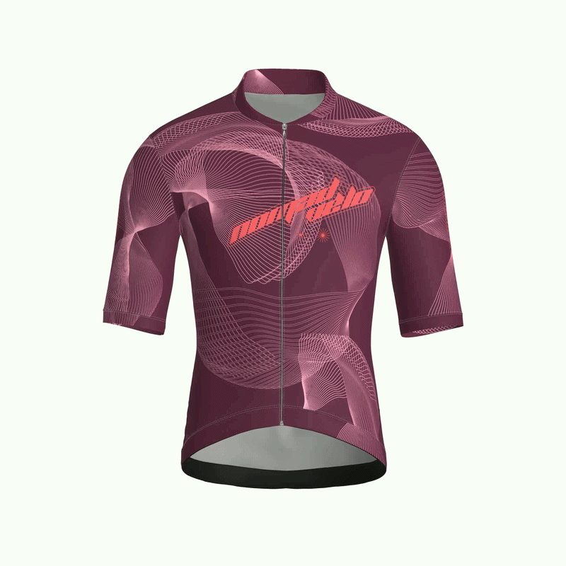 Breakaway Burgundy Short Sleeve Jersey | Nomad Vélo