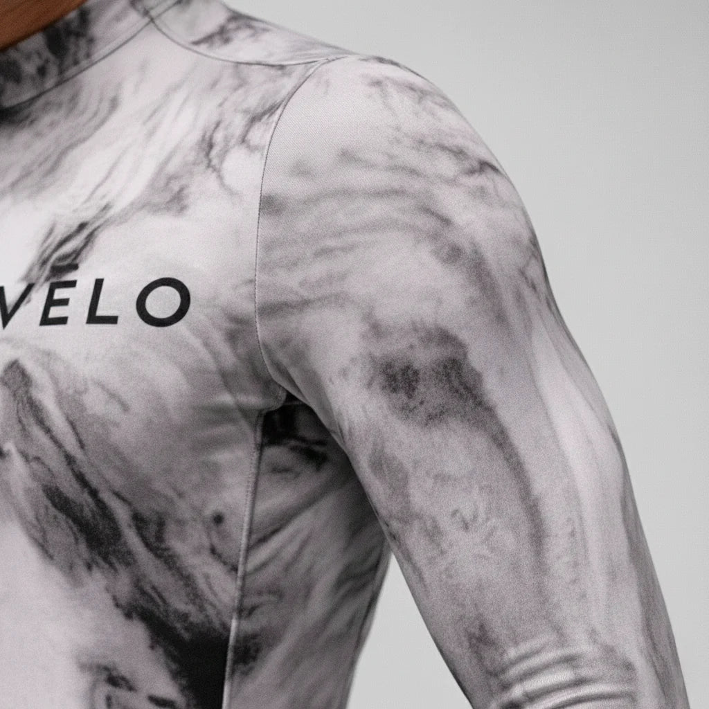 Cycling Obsidian Long Sleeve Jersey – Aero Fit Thermal Black Sleek Design Winter | Nomad Vélo