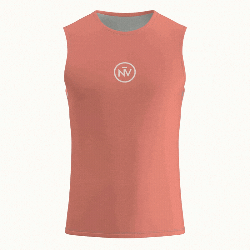 Essential Orange Base Layer – Cycling Sleeveless Slim Fit Lightweight